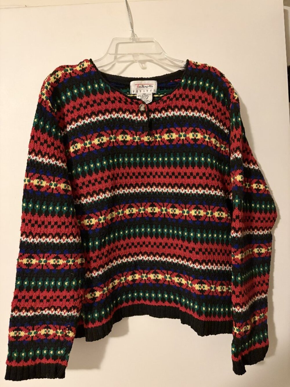 Colorful, Cotton, Long-sleeved, Talbots Sweater